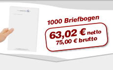 Angebot günstige Briefbogen DIN A4